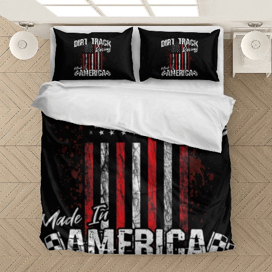 Dirt Track Racing Made In America Bedding Sets