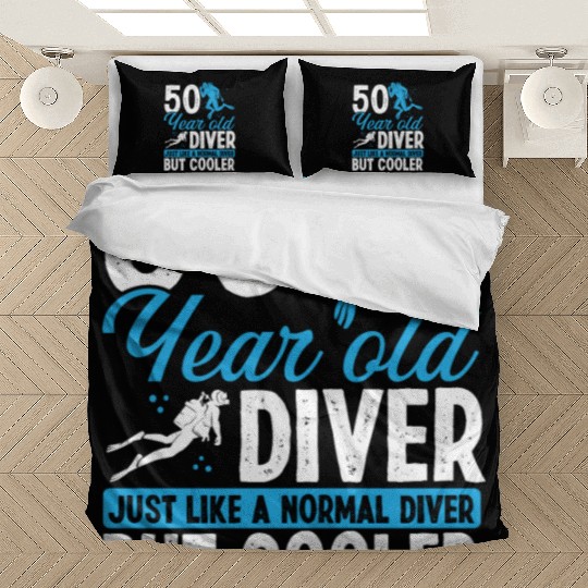 50th Birthday Scuba Divers Scuba Diving 50 Years Bedding Sets