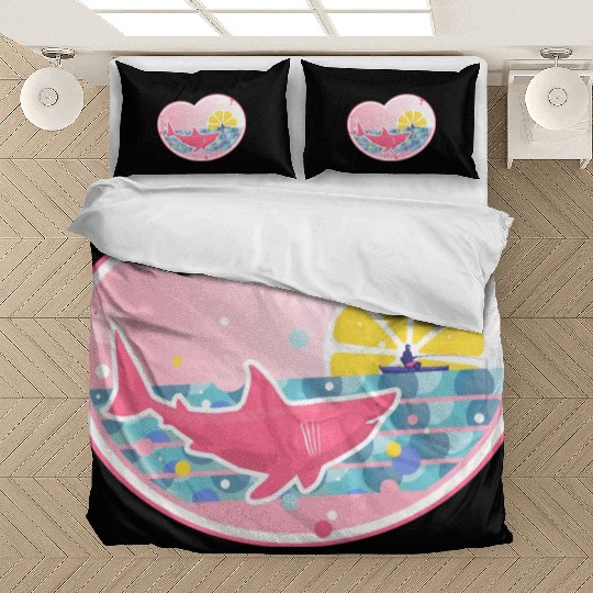 Angler and shark. Bedding Sets