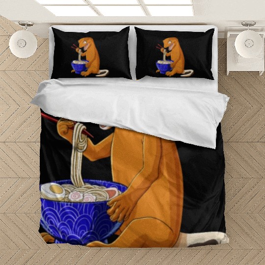 Funny Japanese Kawaii Ramen Reptile Crested Gecko Bedding Sets