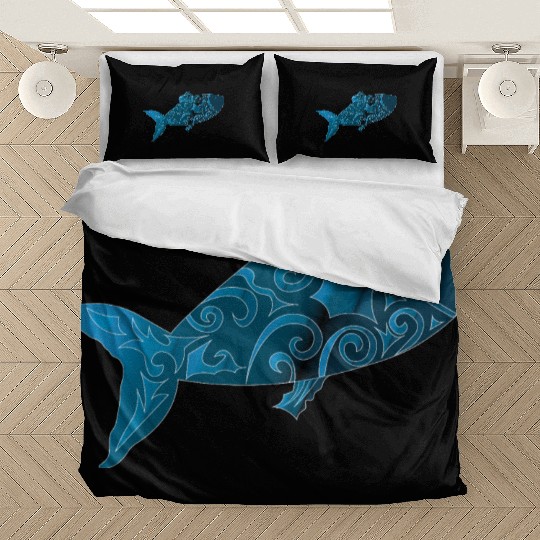 Artsy blue fish Bedding Sets