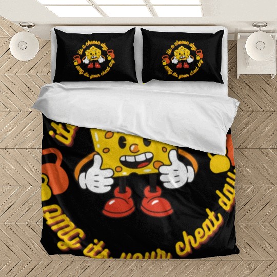 tasty mouth watering yummy extra cheese day Bedding Sets