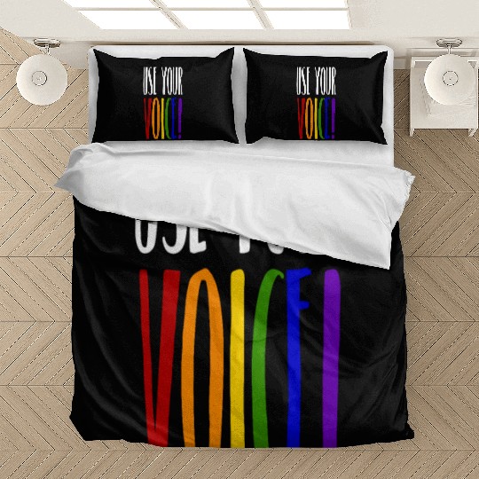 Use your voice! LGBTQ Gay Pride CSD Coming Out Bedding Sets