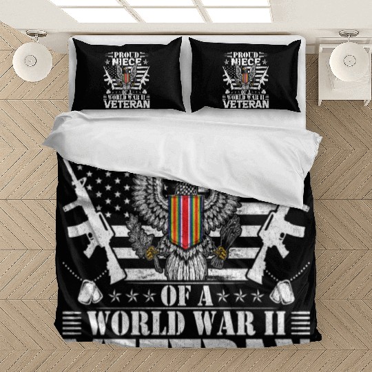 Proud Niece of a World War Il Veteran Bedding Sets
