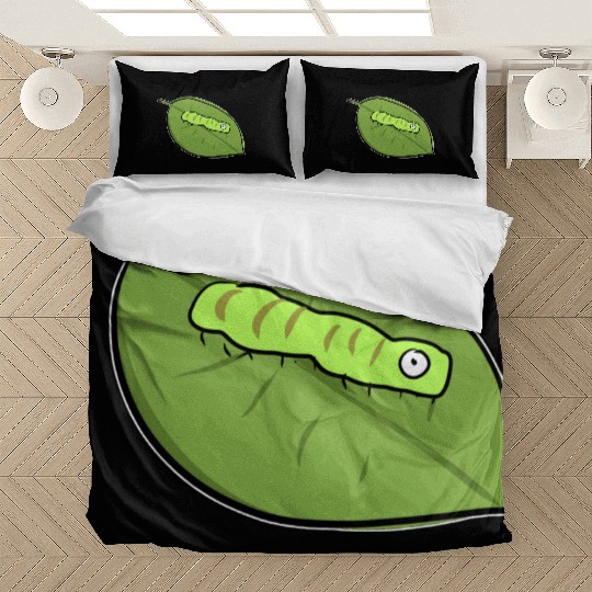caterpillar leaf biology symbol nature Bedding Sets