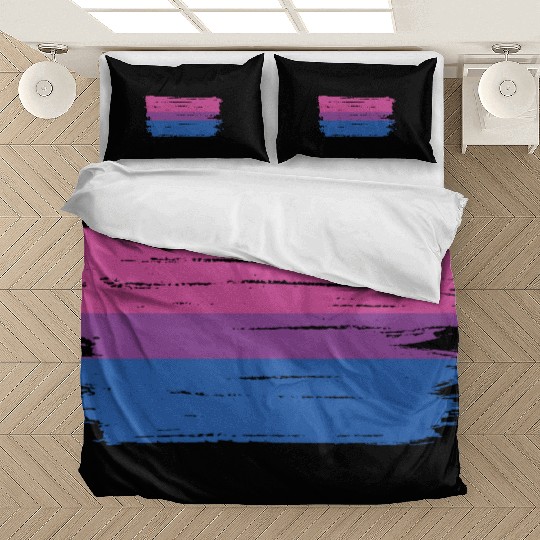 Bisexual Pride Colors LGBT Allly Support Funny Bedding Sets