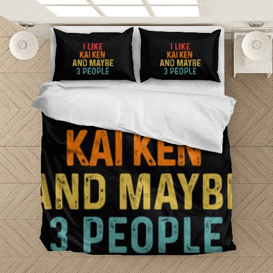 I Like Kai Ken And Maybe 3 People Dog Lover Retro Bedding Sets