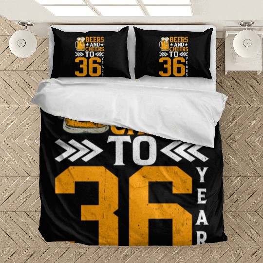 Beers and Cheers to 36 years Frothy Mug of Beer Bedding Sets
