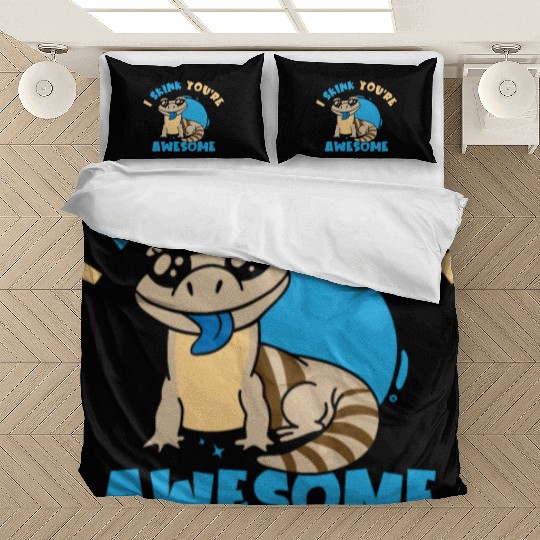 Herpetology Skink Lizard Wildlife Reptile Bedding Sets