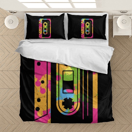 Colorful Retro Cassette Tape Bedding Sets