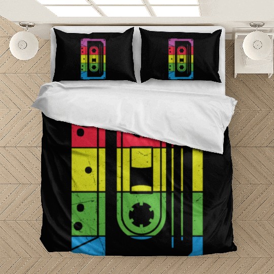 Colorful Retro Cassette Tape Bedding Sets