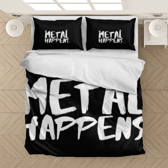 METAL Happens with Devil Horns Finger Gesture Bedding Sets