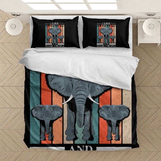 I Like Elephants And Maybe 3 People Zookeeper Bedding Sets