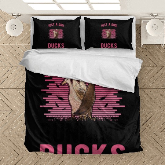 Just A Girl Who Loves Running Ducks Bedding Sets