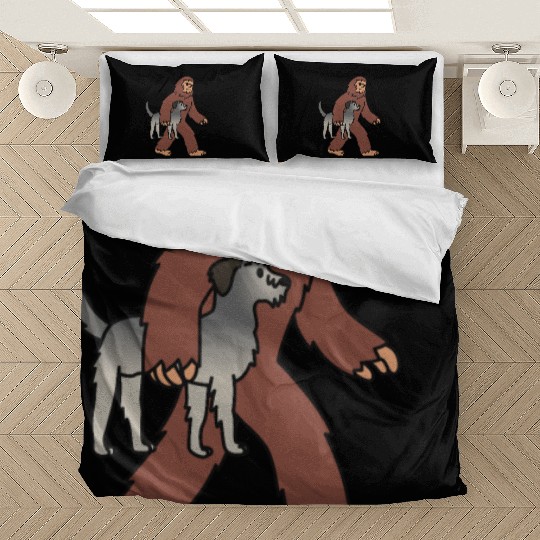 Bigfoot Sasquatch Walking Irish Wolfhound Bedding Sets