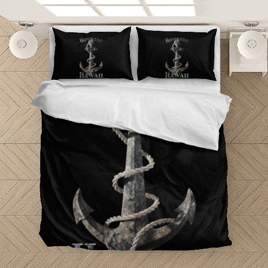 Honolulu Hawaii Nautical Anchor Sailing Bedding Sets
