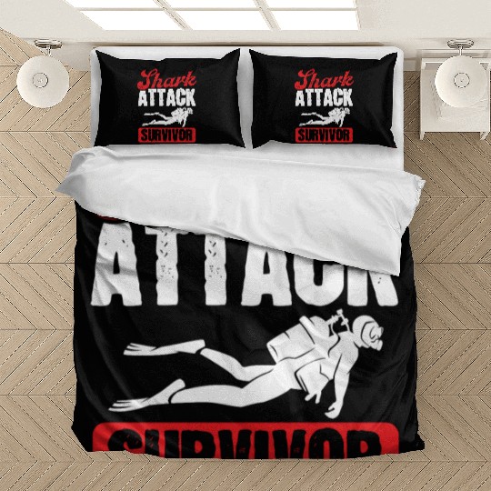 Scuba Diving Shark Attack Survivor Scuba Diver Bedding Sets