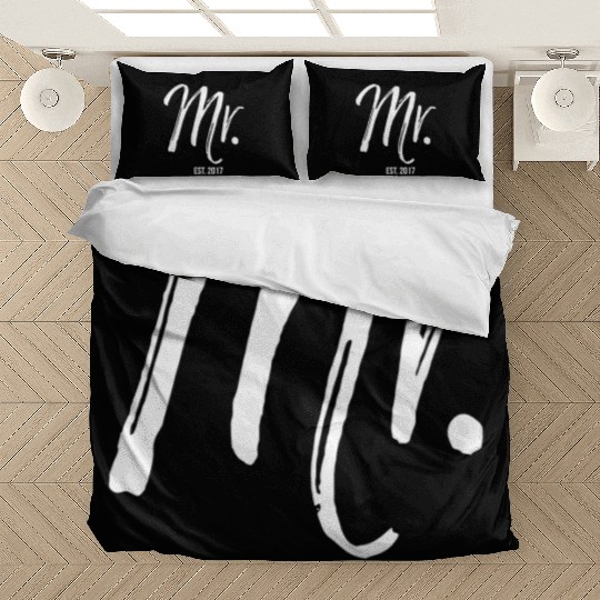 Wedding Anniversary For Men Husband Mr Est 2017 Bedding Sets