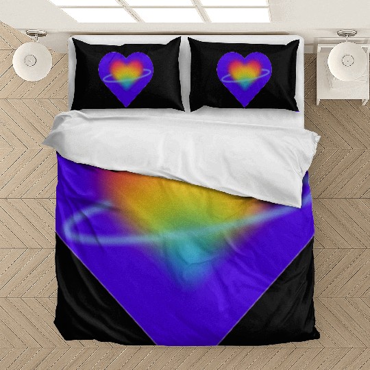 rainbow heart pride Bedding Sets