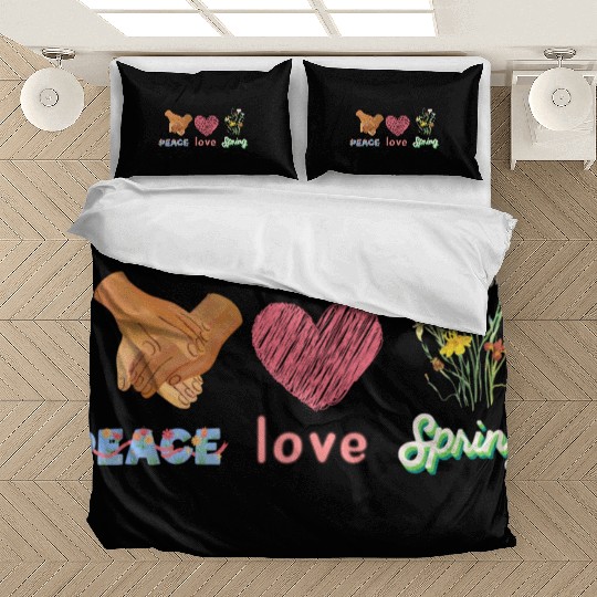 peace, love,summer lover Bedding Sets