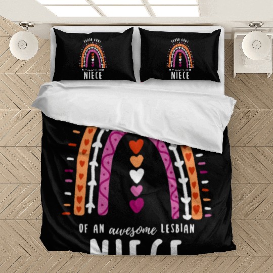 Proud Aunt Lesbian Niece Rainbow Bedding Sets