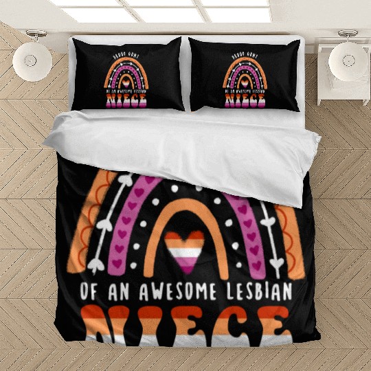 Proud Aunt Awesome Lesbian Niece Bedding Sets
