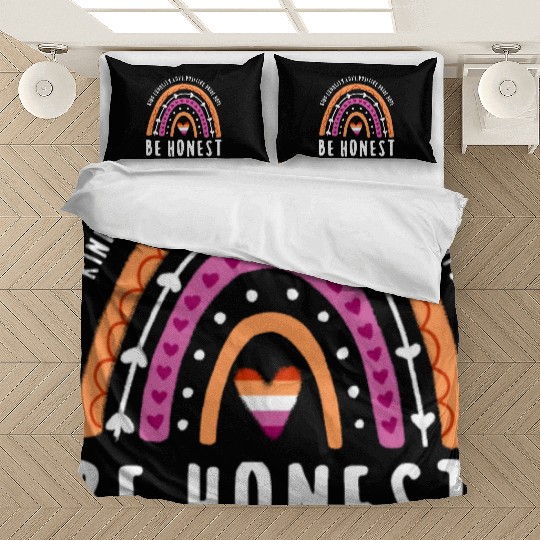 Be Honest Lesbian Pride Rainbow Bedding Sets