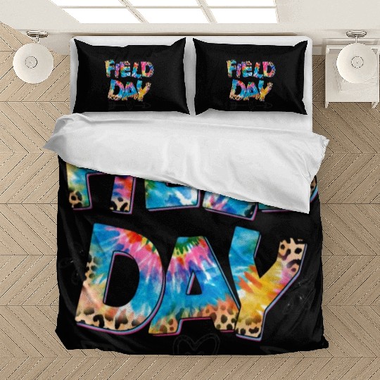 Tie dye leopard Wild About Field Day Teacher Kids Bedding Sets