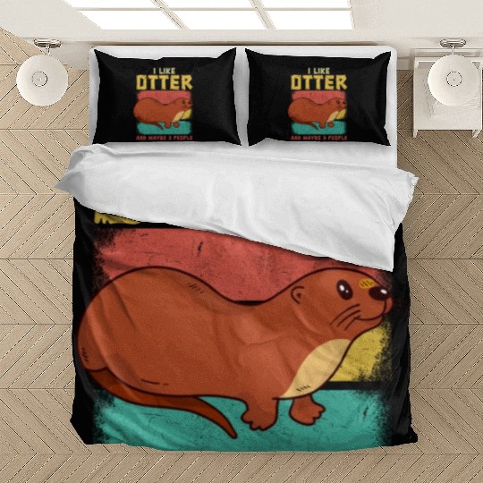 Funny Otter Cute Animal Sea Otters Fun Lovers Bedding Sets