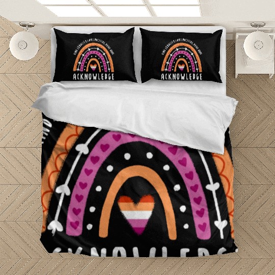 Acknowledge Lesbian Pride Rainbow Bedding Sets