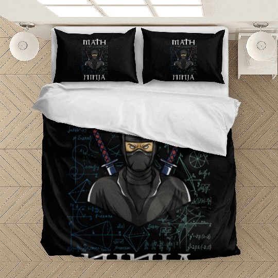 MATH NINJA Mathematics Geek Funny Nerd Humor Pun Bedding Sets
