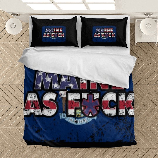 America US Flag State Flag Maine Bedding Sets
