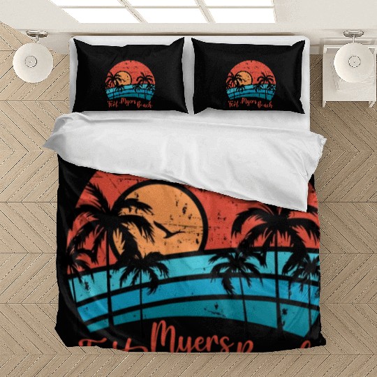 Family Vacation 2022 Palm Tree Florida Fort Myers Bedding Sets