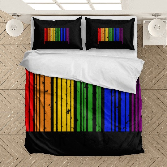 LGBT Barcode Gay Pride Barcode Rainbow Bedding Sets