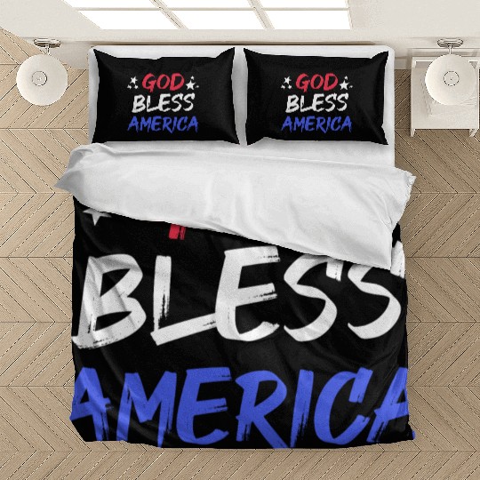 Patriotic USA God Bless America Bedding Sets