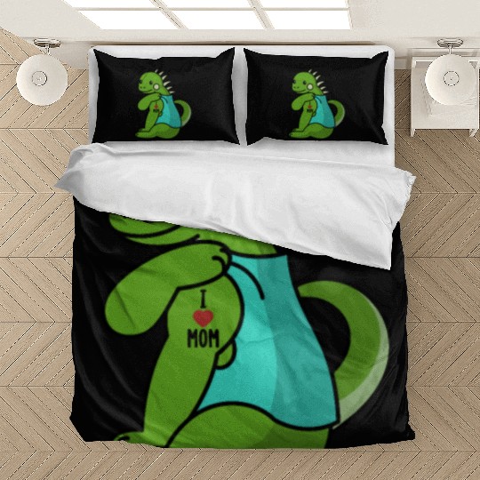I Love Mom Tattoo Iguana Reptile Bedding Sets