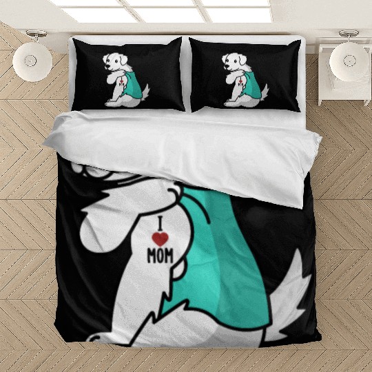 I Love Mom Tattoo Great Pyrenees Bedding Sets