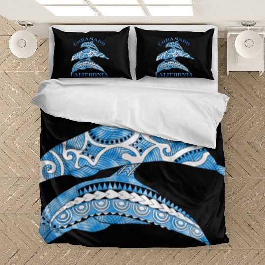 Coranado California Vacation Tribal Dolphins Bedding Sets