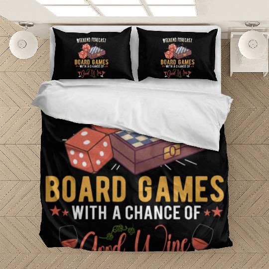 Wine Board Games Chess Board Game Player Gambling Bedding Sets