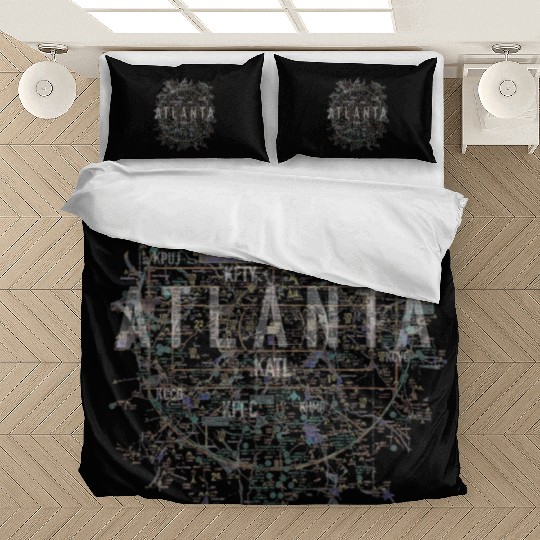 Atlanta Pilot Aviation Air Traffic Control Airspac Bedding Sets