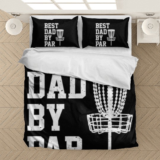 Best Dad By Par Funny Disc Golf Gift Premium Bedding Sets