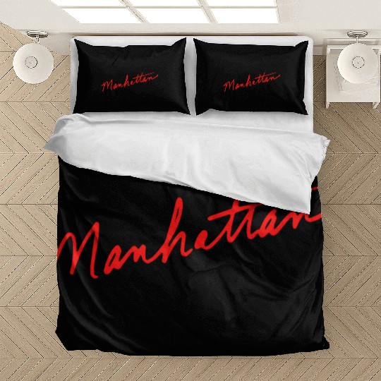 Manhattan handwritten red New York City Bedding Sets