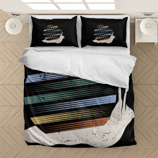 Retro Snail Shell Biology Snail Lover Bedding Sets