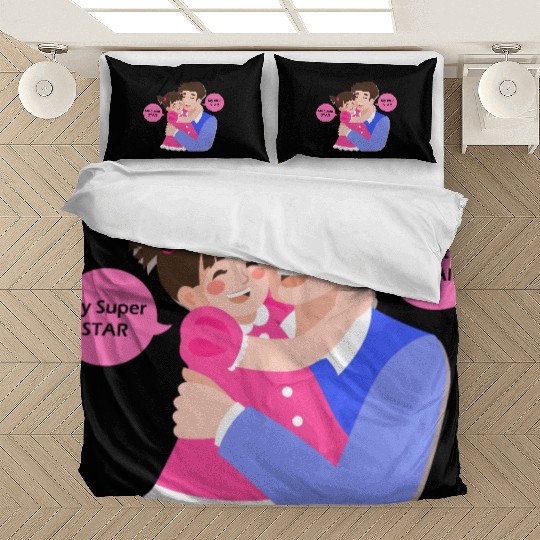 Funny and Best Dad Gift, Girl Dad Father's day Bedding Sets
