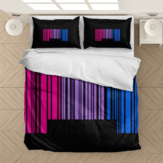 Priceless Bisexual Pride Barcode Subtle Bi Flag Bedding Sets