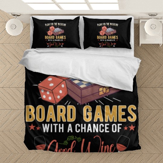 Wine Board Games Chess Board Game Player Gambling Bedding Sets