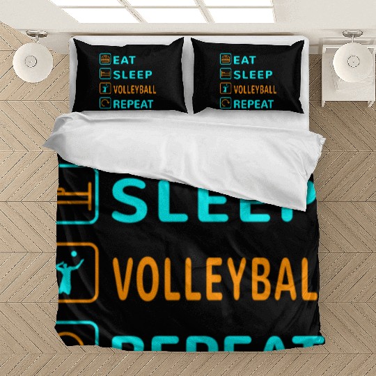 Eat. Sleep. Volleyball. Repeat Design Bedding Sets