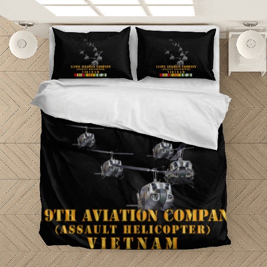 Army 119th Aviation Company Assault Helicopter w V Bedding Sets