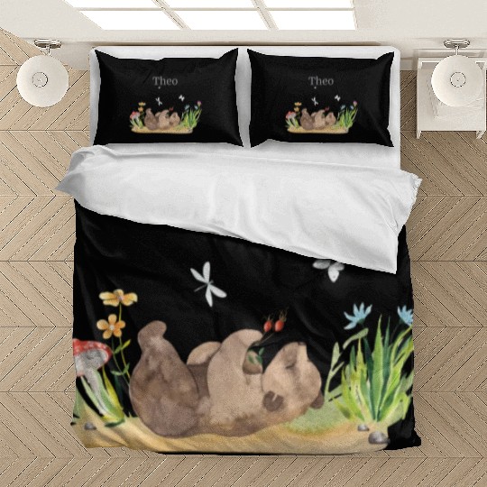 Waldtier Bär Flowers Name Theo Bedding Sets