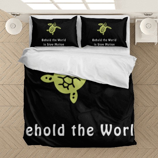 Green Sea Turtle Behold the World in Slow Motion Bedding Sets